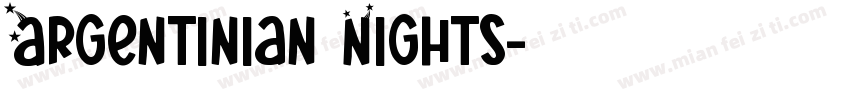 Argentinian Nights字体转换